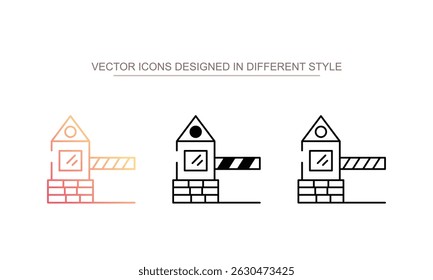 Army Barrier icon design with white background stock illustration