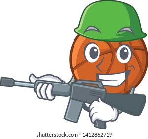 Army basket ball in the character shape