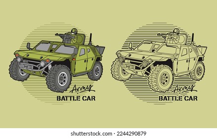 
Armeegefechtswagen, taktisch für Operation War, Vektorgrafik