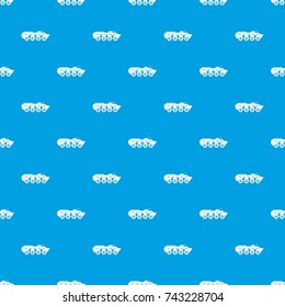 Army battle tank pattern repeat seamless in blue color for any design. Vector geometric illustration