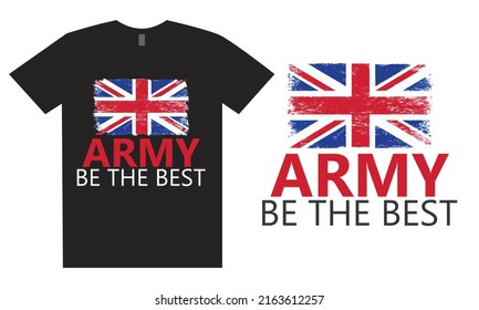 Army Be The Best Design With Uk Flag