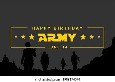 Army Birthday. U.S. Army of Military. June 14th The Birthday of the U.S. Happy Birthday Army