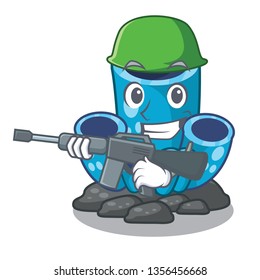 Army blue sponge coral the shape cartoon