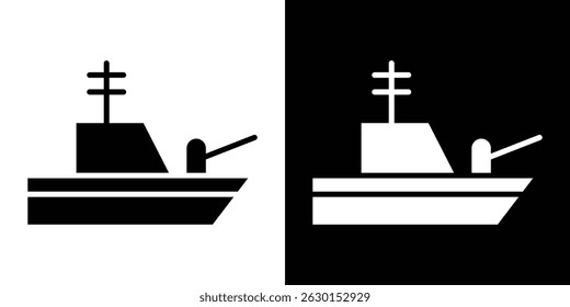army boat icon concept, vector illustration