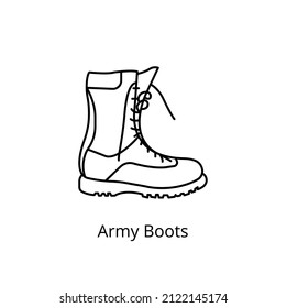 army boots icon in vector. logotype
