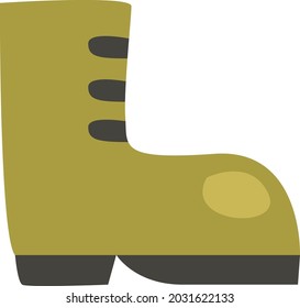 Army boots, illustration, vector, on a white background.