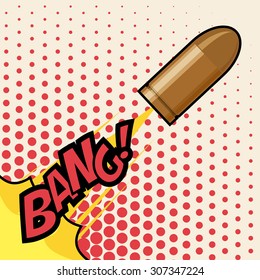 Army bullet design, vector illustration eps 10.