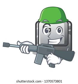 Army button G isolated in the cartoon