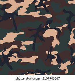 
Army camo background, vector military uniform pattern, classic fashion design. Disguise