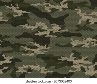 
Army camo endless rhombus pattern, vector military pattern.