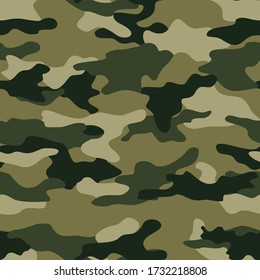 
Army camo seamless pattern on textile classic background for print.