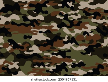 
Armee Camo nahtloses Muster Vektor Textur militärischen Hintergrund, modisches Design für Textilien