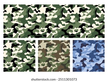 exército camo sem emenda padrão vetor textura fundo militar, design elegante para têxteis. Projeto padrão de camuflagem do exército elegância de trabalho sem costura. Grande uso para tecido militar, pano do exército