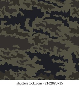 Army camo vector pattern, seamless military background, classic design.