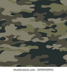 Army Camo Vektorgrafik nahtloses Muster, trendige Khaki-Textur