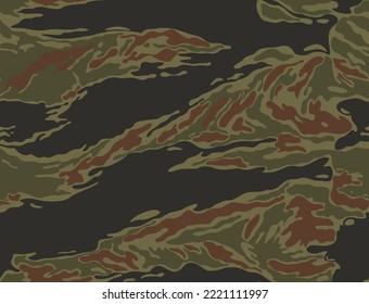 Army camo vector texture, shape seamless pattern, military print disguise