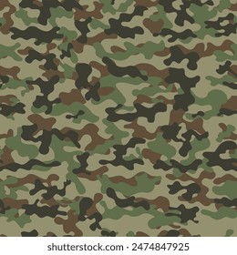 
army camouflage background, classic seamless pattern, stylish fashionable design for textiles