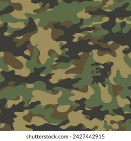 
Army camouflage background, vector illustration, background repeat, classic pattern