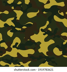 
Army camouflage green background vector pattern, forest texture. Ornament