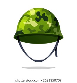 Army camouflage helmet vector isolated on white background.