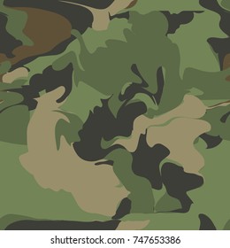 Army camouflage pattern for military design. Fashion vector illustration