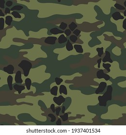 
Army camouflage pattern, trendy vector background. Green texture. Ornament