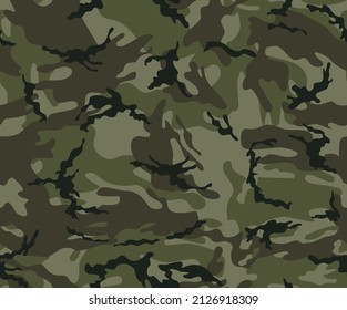 Motif harmonieux de forme militaire de camouflage d'armée, déguisement de texture bois, arrière-plan vectoriel sur tissu