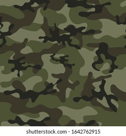 Army camouflage seamless pattern. Abstract army and hunting camouflage. Vector illustration