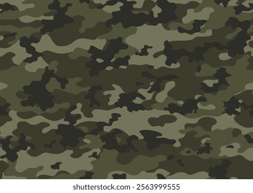 
army camouflage seamless pattern, forest khaki background, hunting classic design for print
