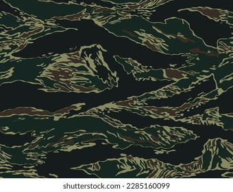 
Army camouflage seamless pattern green trendy military background, shape texture, disguise.