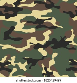 Army camouflage seamless pattern with stylish design for printing. Vector graphics.