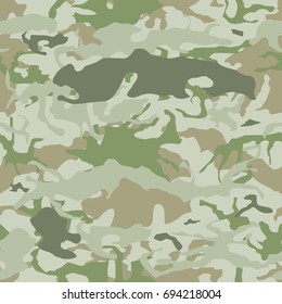 Army camouflage seamless vector pattern - military camo texture.