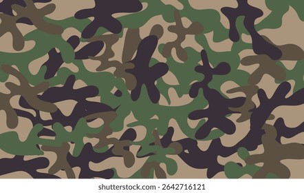 Army Camouflage texture seamless pattern vector background