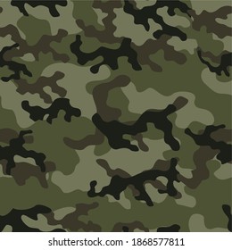 army camouflage vector seamless pattern