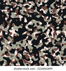 Army camouflage vector seamless pattern. Texture military camouflage repeats seamless army Design background