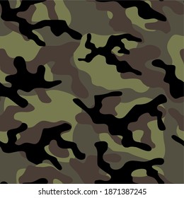 army camouflage vector seamless print