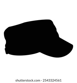 Army Cap Silhouette Vector Illustration