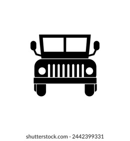 army car front icon, vector, jeep vector simple illustration on white background..eps