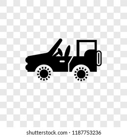 Army Car vector icon isolated on transparent background, Army Car transparency logo concept