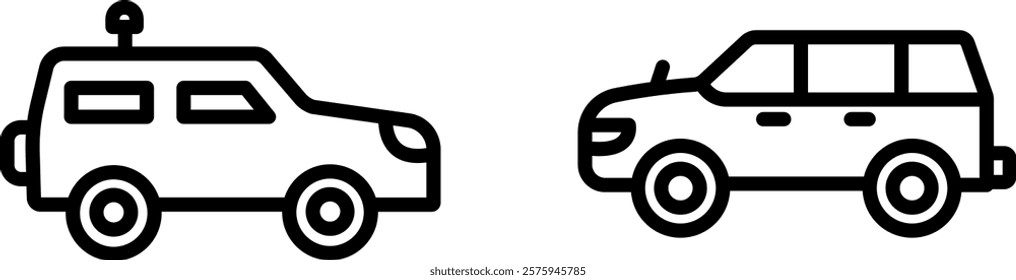 "Army Car Vector Icon for Military Transport and Defense"