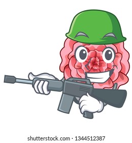 Army carnation in the a character pot