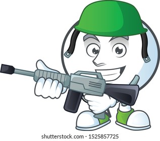Army cartoon circle bubble for the text.