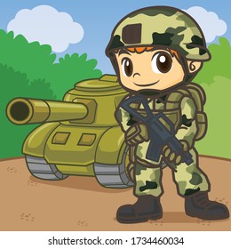 Army cartoon,  soldiercartoon, Cute cartoon