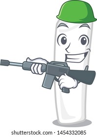 Army chalk isolated with in the mascot