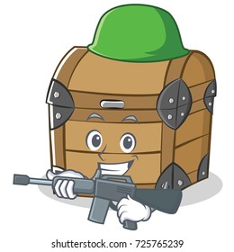 Army chest character cartoon style