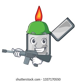 Army cigarette lighters in the shape mascot
