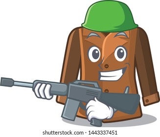 Army coat in the a character shape