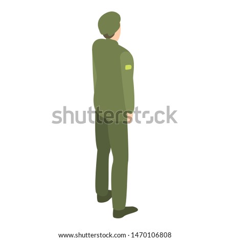 Army commander icon. Isometric of army commander vector icon for web design isolated on white background