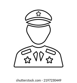 Army, commando, fighter outline icon. Line art vector