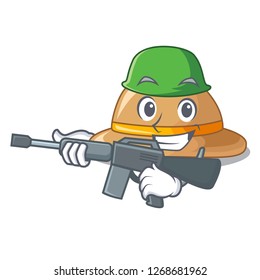 Army cork hat isolated on the mascot